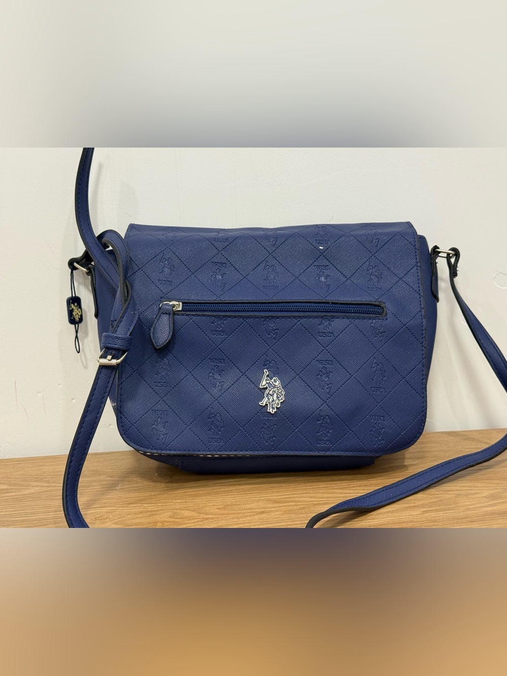 U.S. Polo Assn. Royal Blue Quilted Crossbody Bag